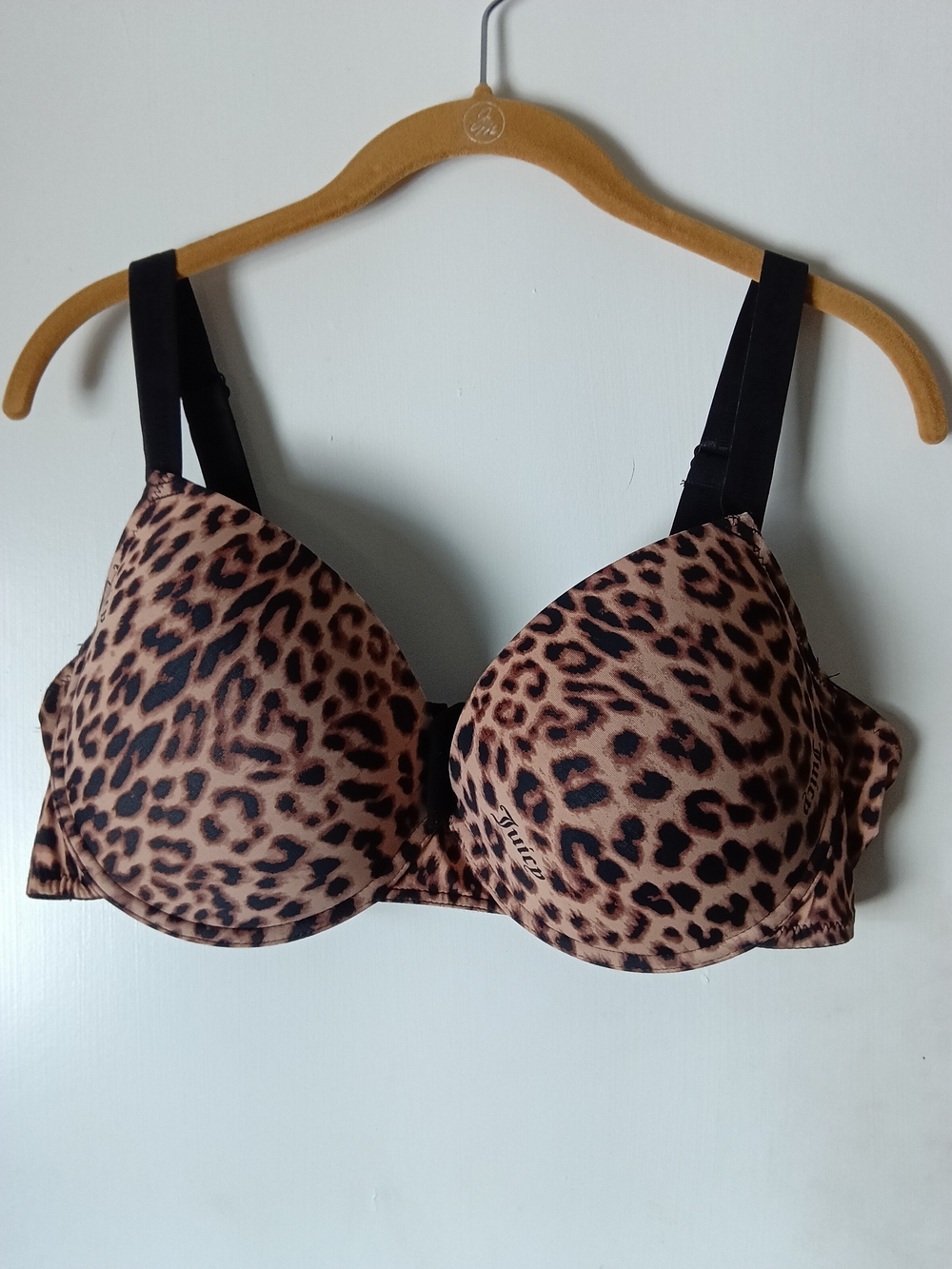 Juicy Couture Leopard Print Underwire Bra - Brown & Black